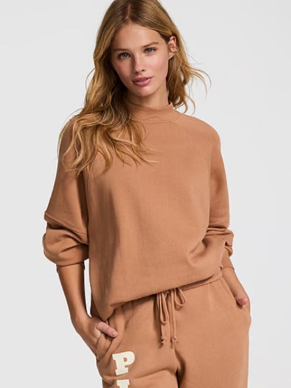 ZARE Classic Crewneck Sweatshirt - Camel Size L NwT - Picture 2 of 9